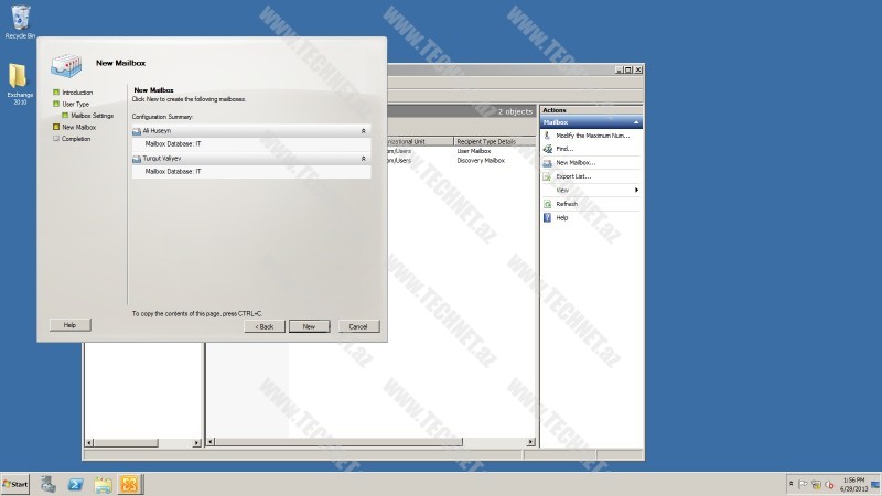 User mailbox summary