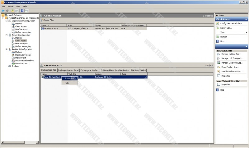 EMC ClientAccess OWA