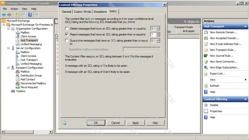 Anti-Spam configuration5