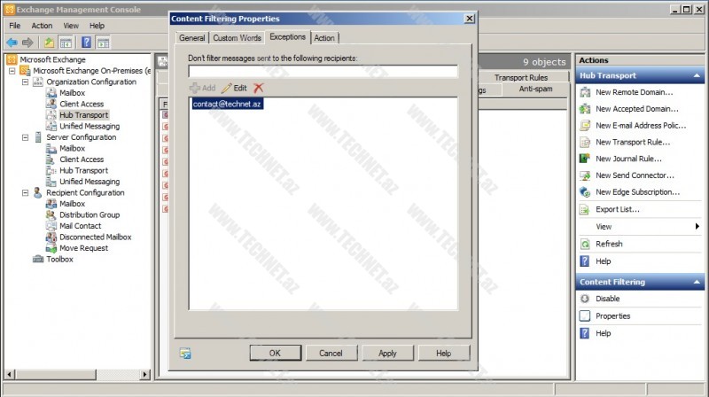 Anti-Spam configuration7