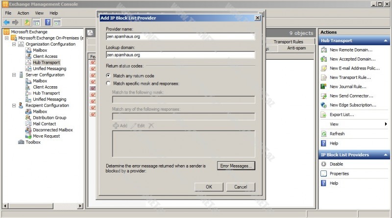 Anti-Spam configuration9.1