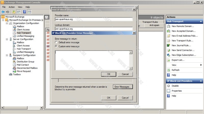 Anti-Spam configuration9.2