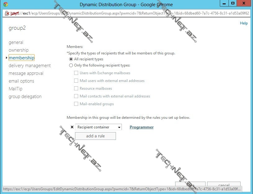 Exchange Server 2013 “Dynamic Distribution Group”