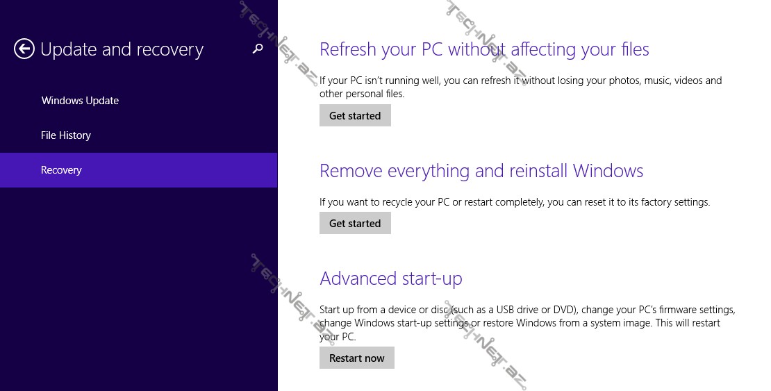 recovery-advanced restart