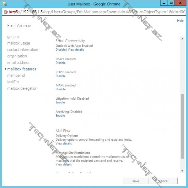 Manage user mailboxes11