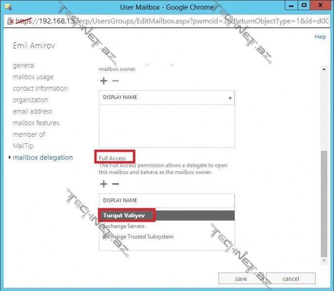 Manage user mailboxes22