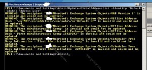 global addrs list update warnings