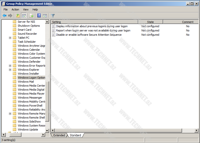 İstifadəçilərin uğurlu və uğursuz girişlərinin logon ekranında