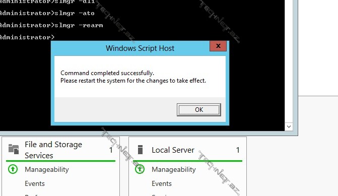 Technet Activation Windows Server 2012 sınaq müddətini 1080 günə qədər uzadılması | TechNet.Az